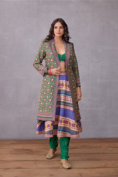 Jamuni ShamIyana Dhaari Ghera Jacket Skirt Set