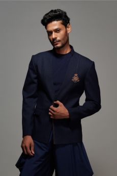Navy Jacket with Signature Crest