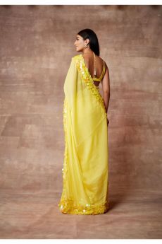 Sunglow - Mehr Saree Set- Sunshine Yellow