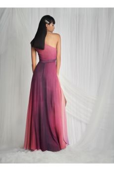 Dusk One Shoulder Gown/ Dawn Shades Of Pink