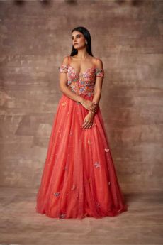 Winged Bliss - Mehr Gown- Sunset Orange