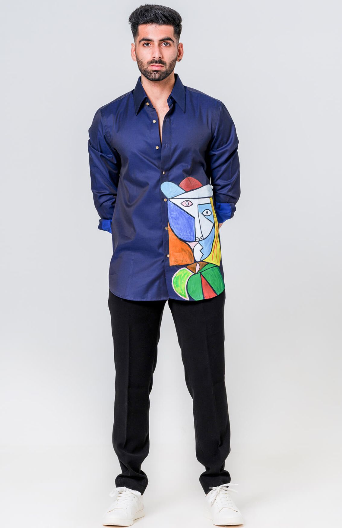 Abstract Picture Hand Painted Shirt
