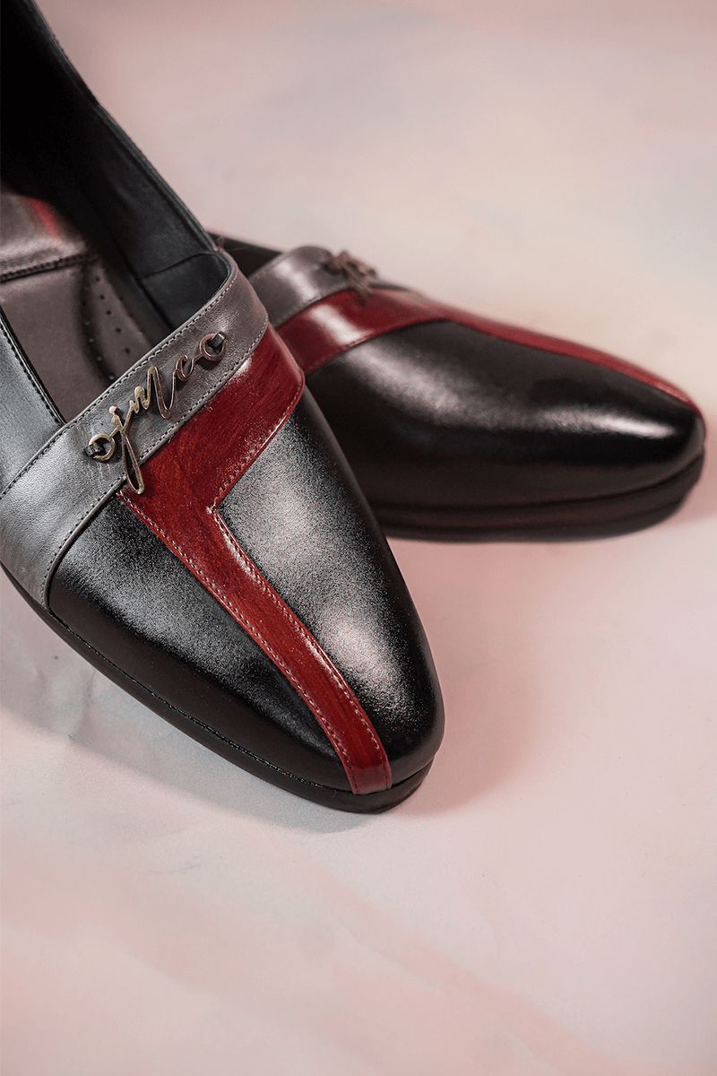 Black T-Strap Loafers
