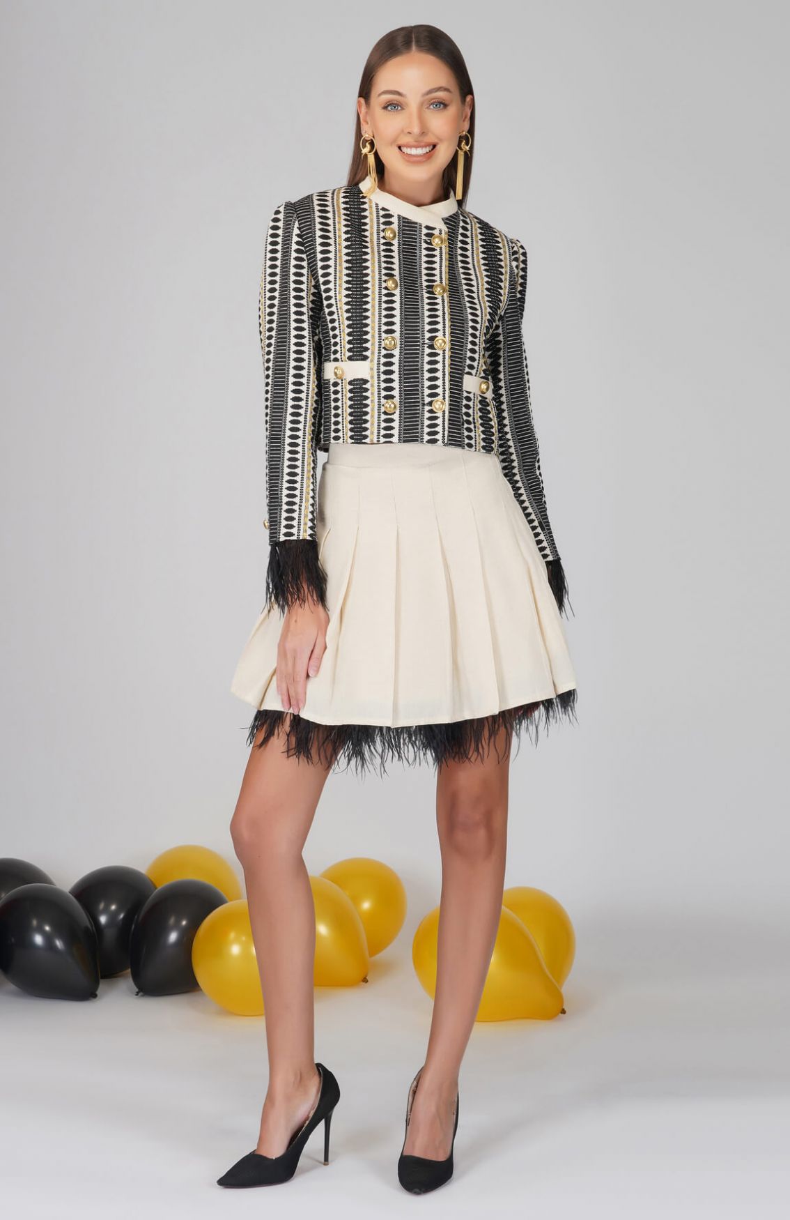 Diana Jacket & Feather Skirt