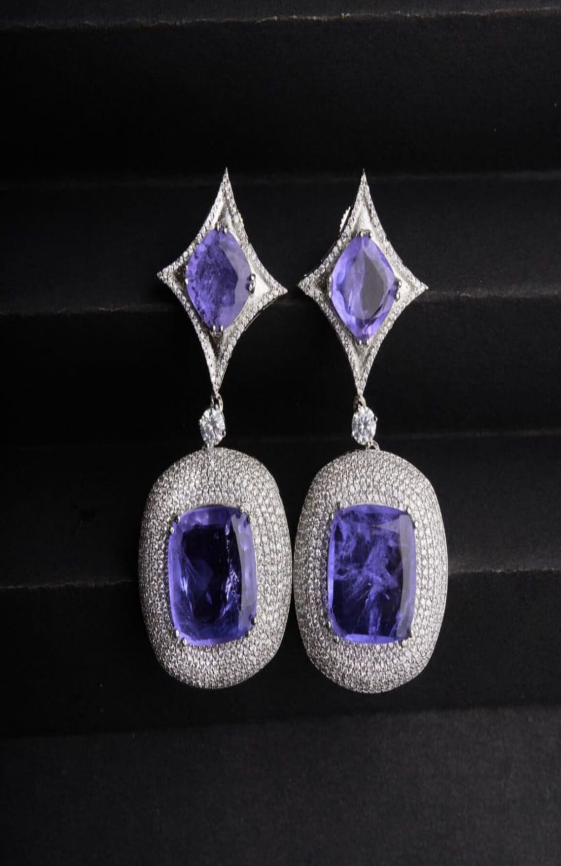 Purple Begum Earrings