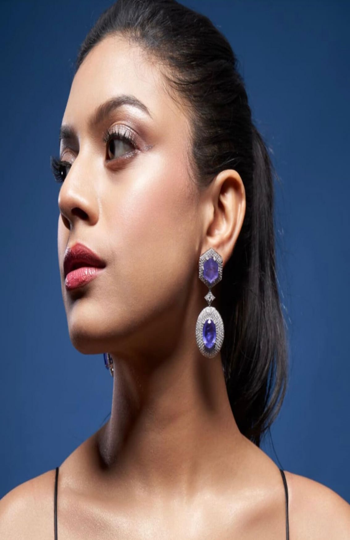 Purple Deepika Earrings