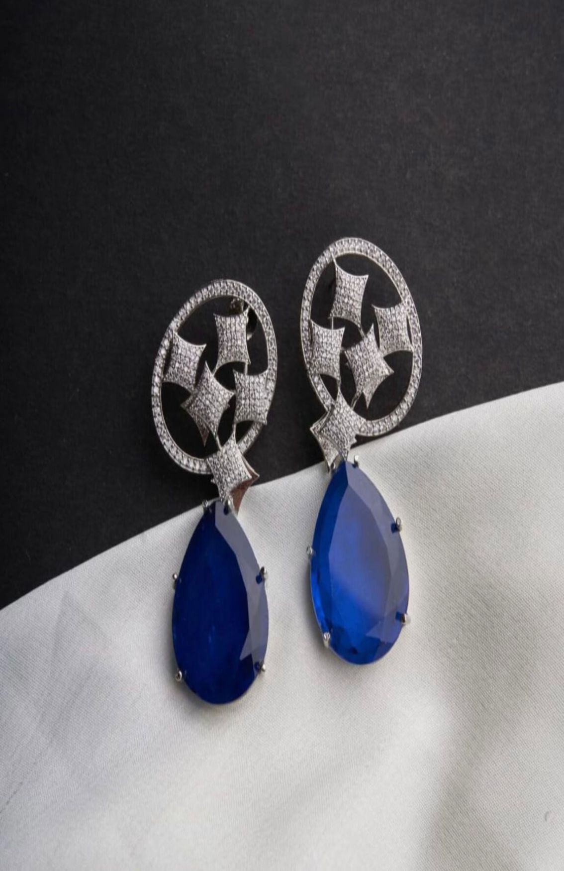 Blue Harnaaz Earrings
