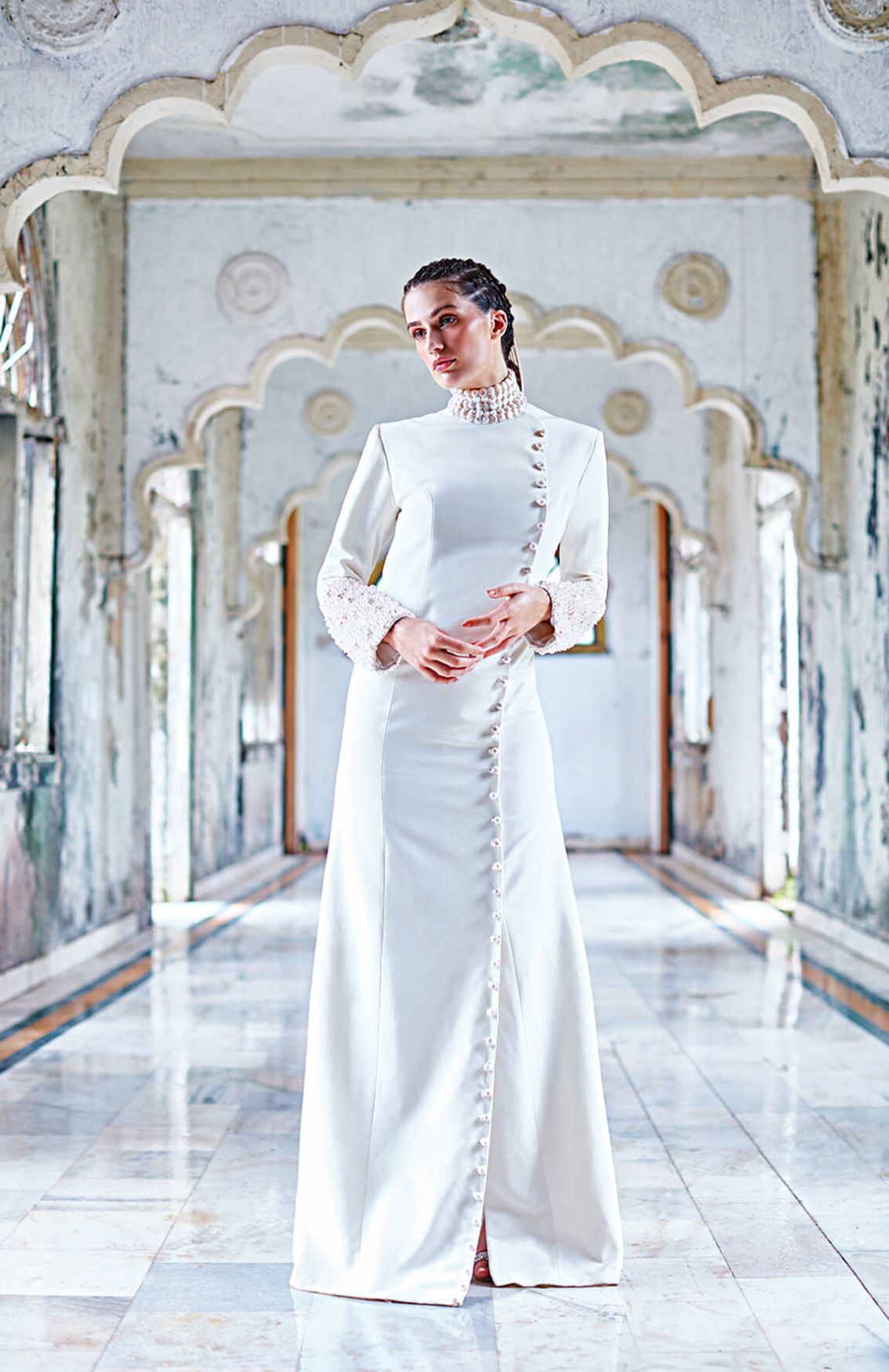 Ivory Jacket Gown