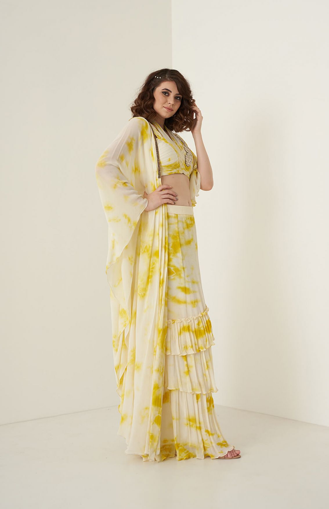 Yellow Tie And Dye Co-ord Set