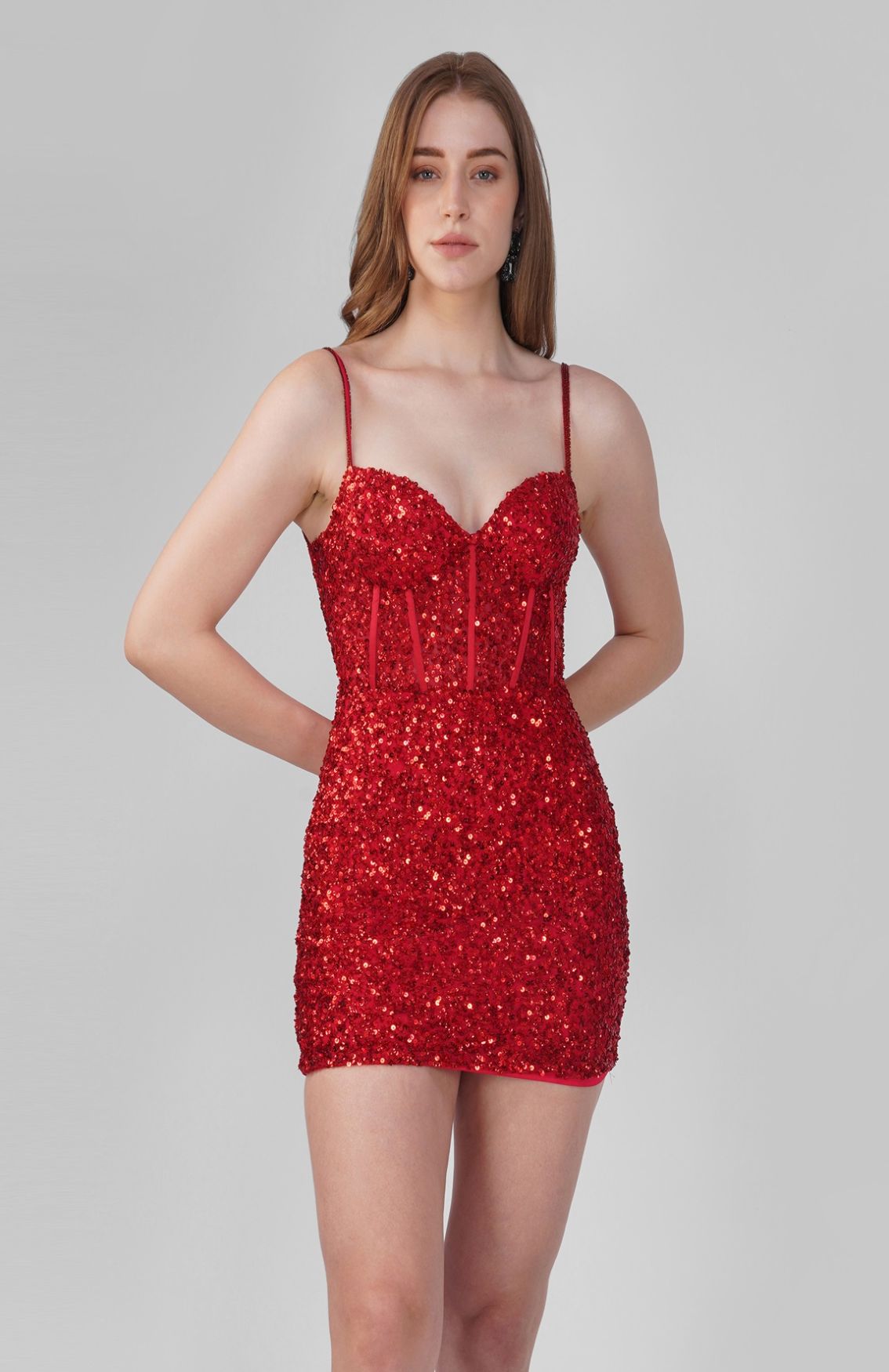 Red Corset Short Dress