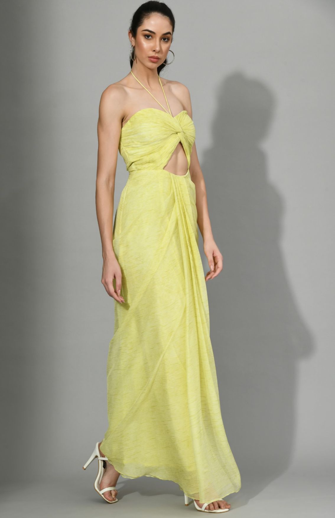 Endless Love - Ruching Gown With Knot Draping & Cuts