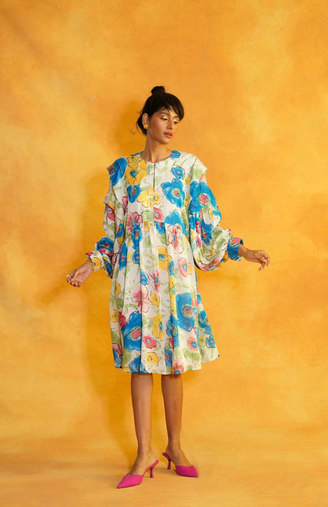 Multicolor Floral Fantasia Dress