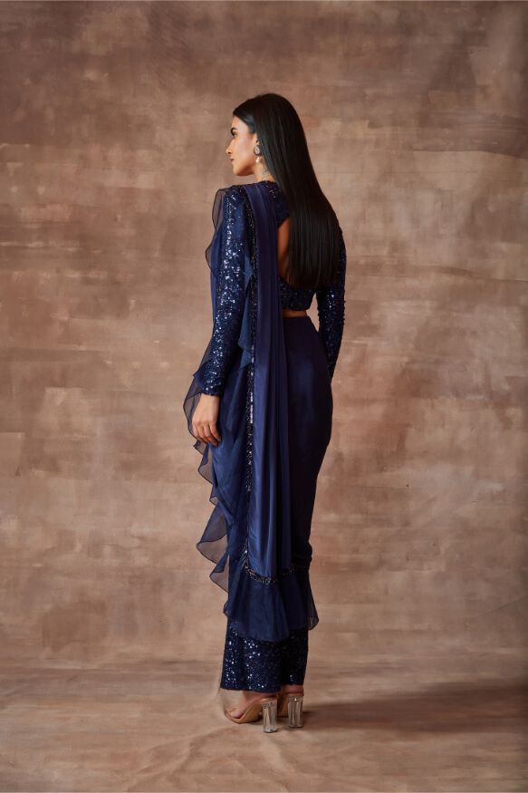 Sapphire - Mehr Saree Set- Royal Blue