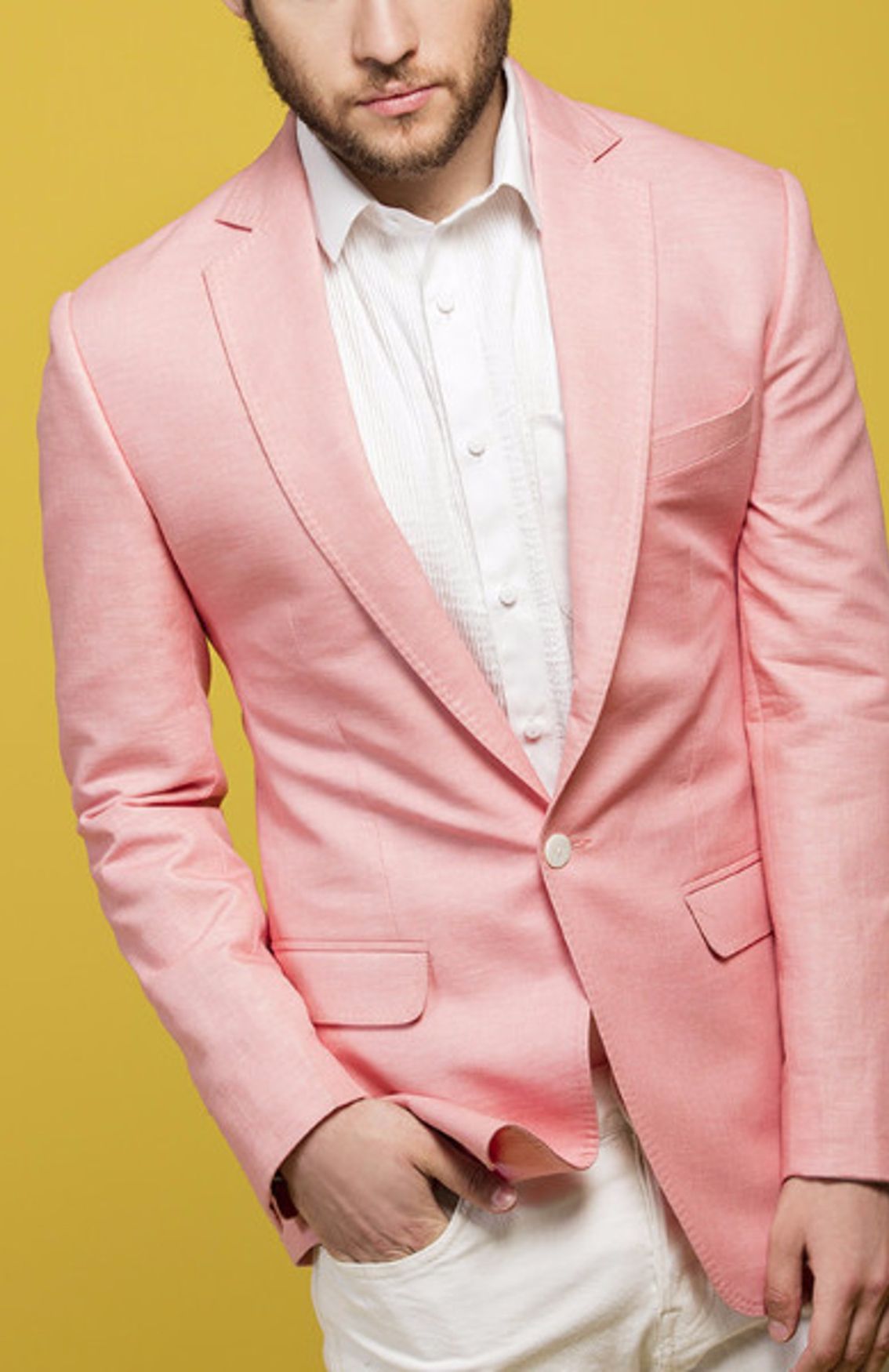 Pink Linen Blazer