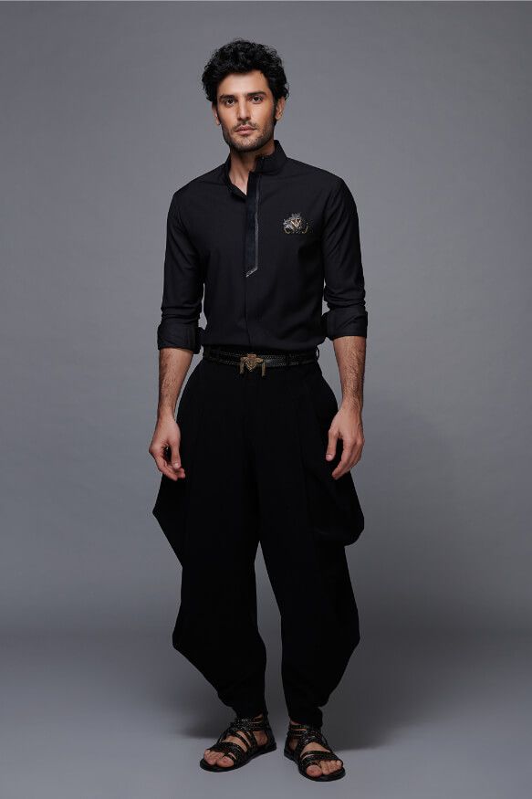 Black Shirt with 3D Crest