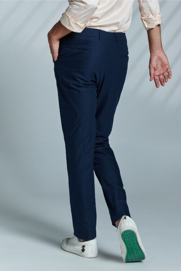  Classic Navy Trouser With Tape Detailing