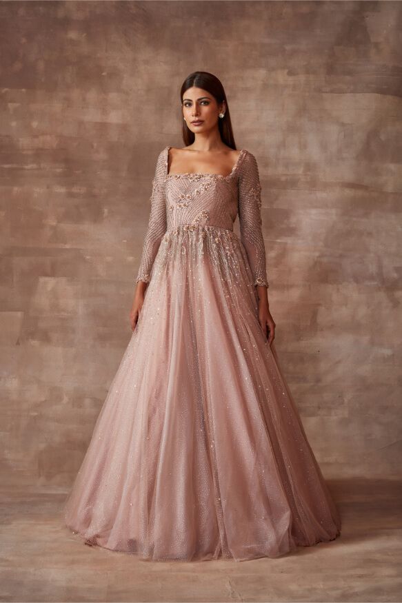 Tiana - Mehr Gown- Nude Rose
