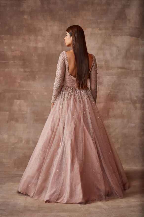 Tiana - Mehr Gown- Nude Rose