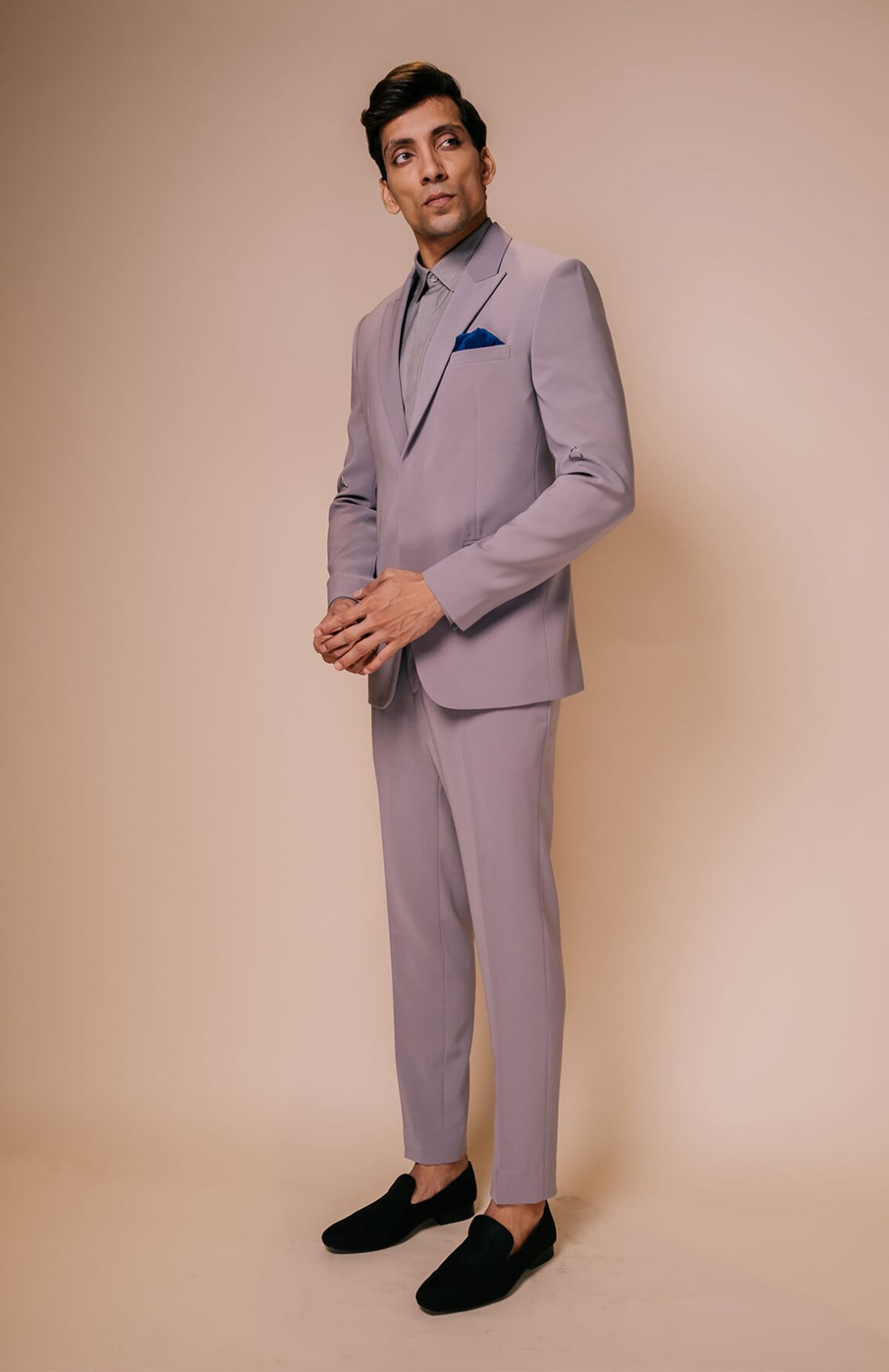 Grey Peak Shawl Lapel Suit