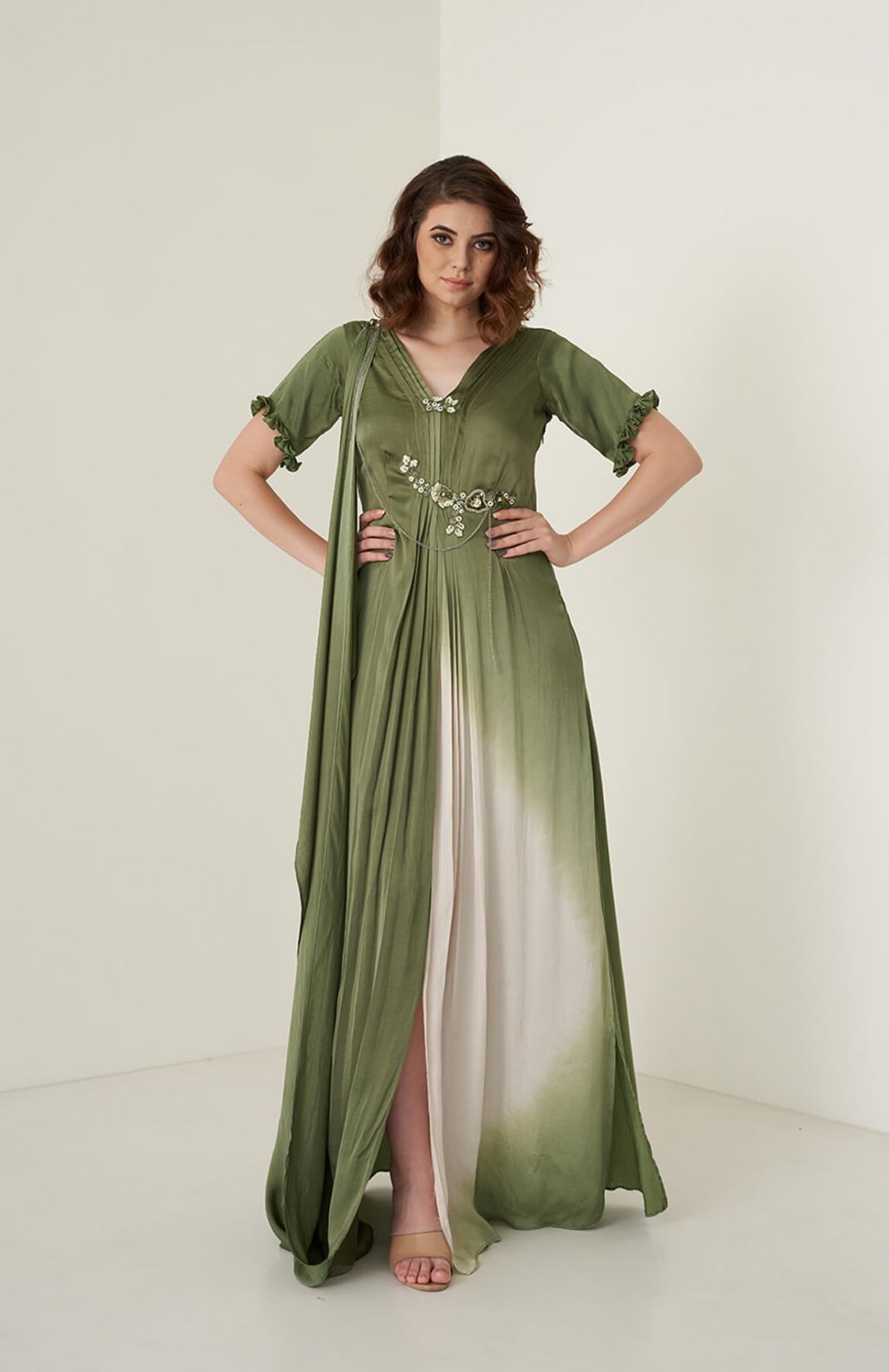 Moss Green Ombre Dress
