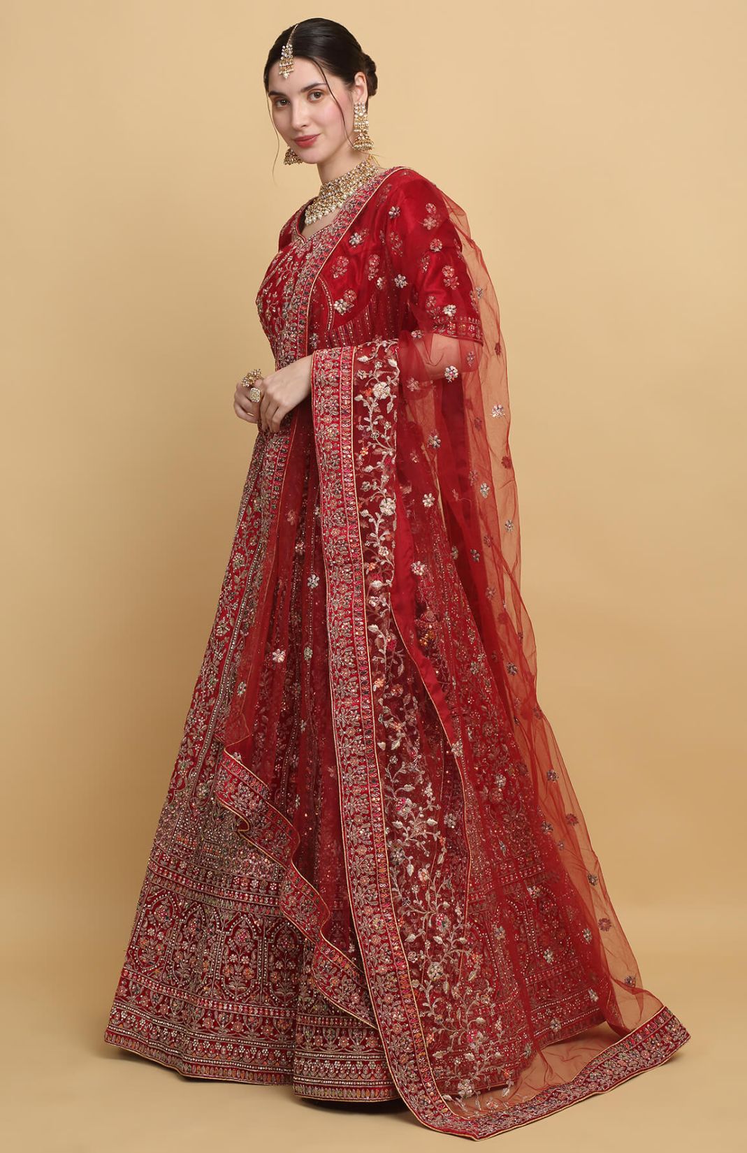 Shaheen Bridal Embroidered Lehenga Set