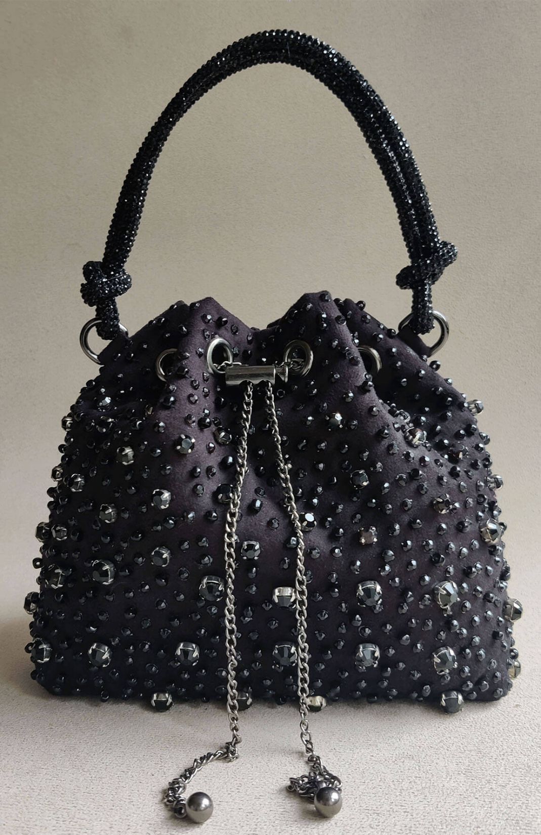 The Starry Bucket Bag In Black