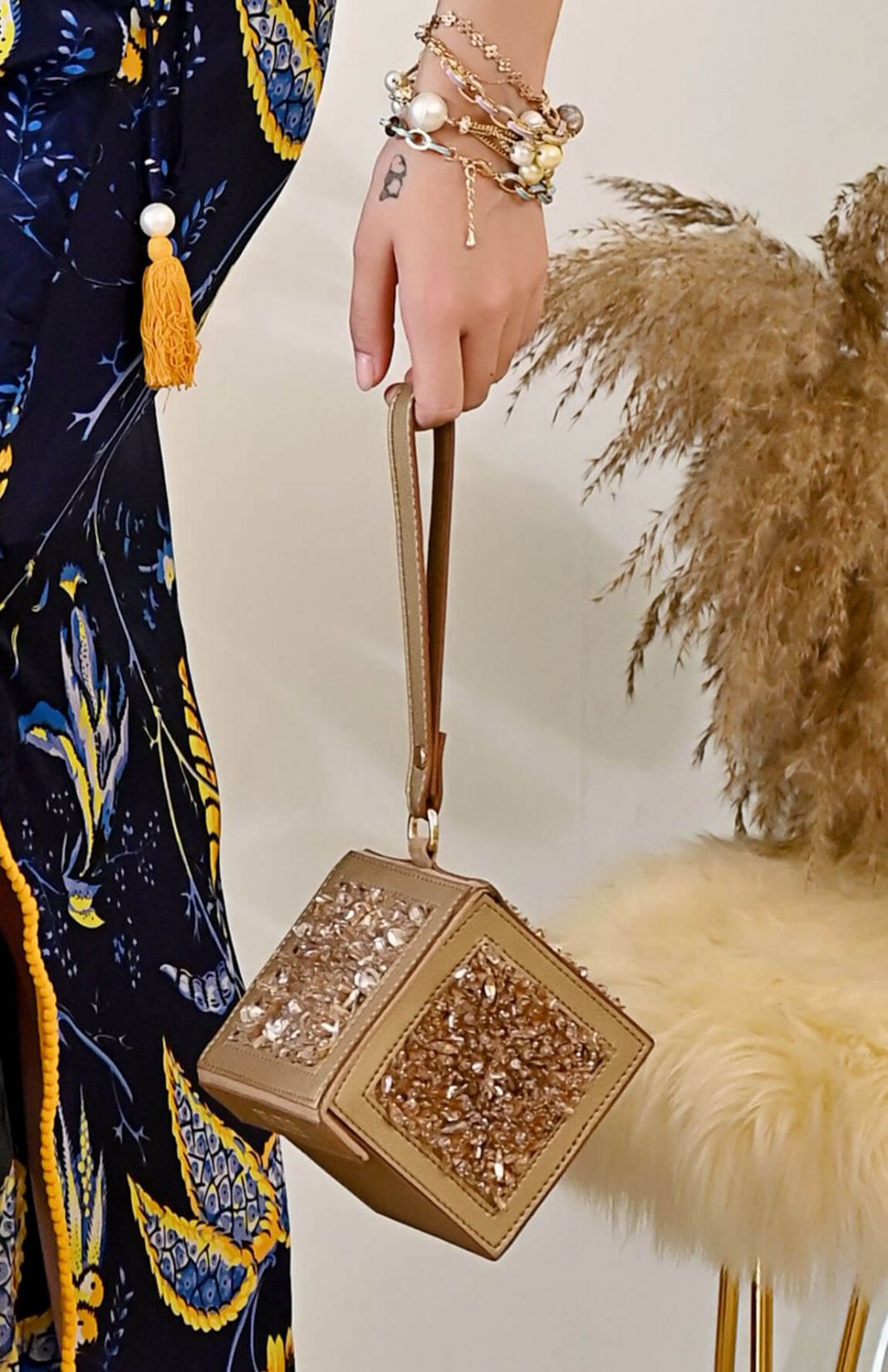 The Cube Wristlet In Gold