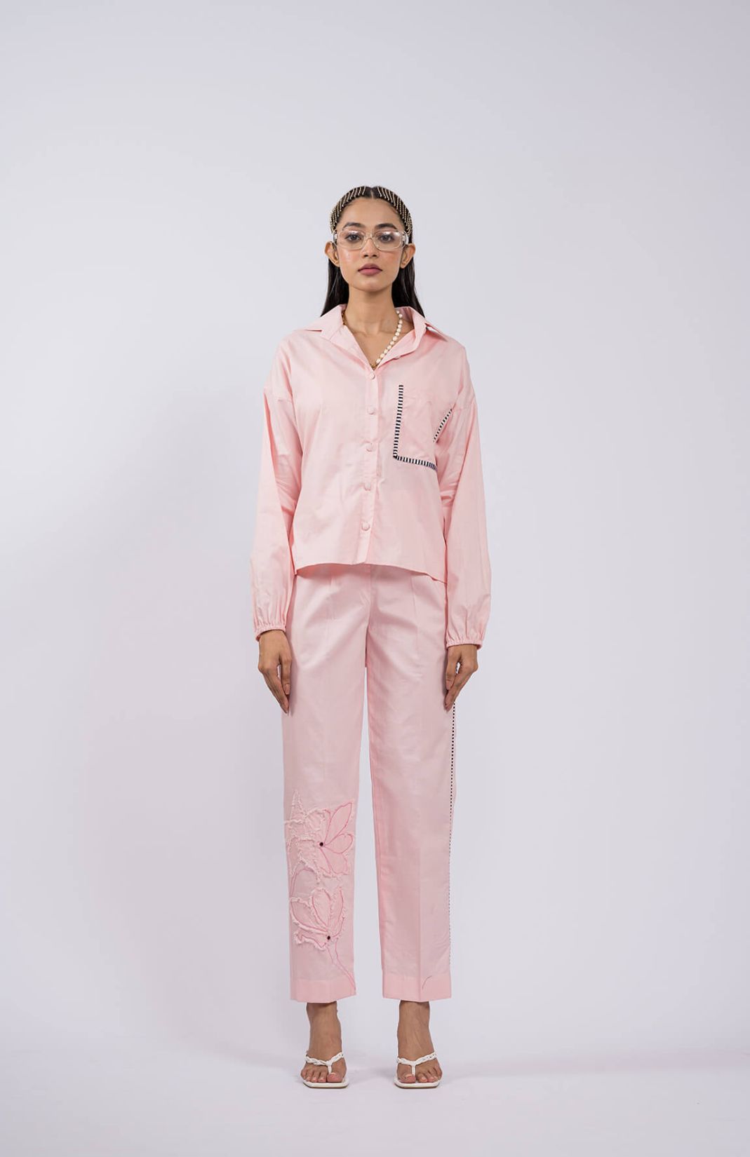 Blush Maiden Embroidered Co-ord Set