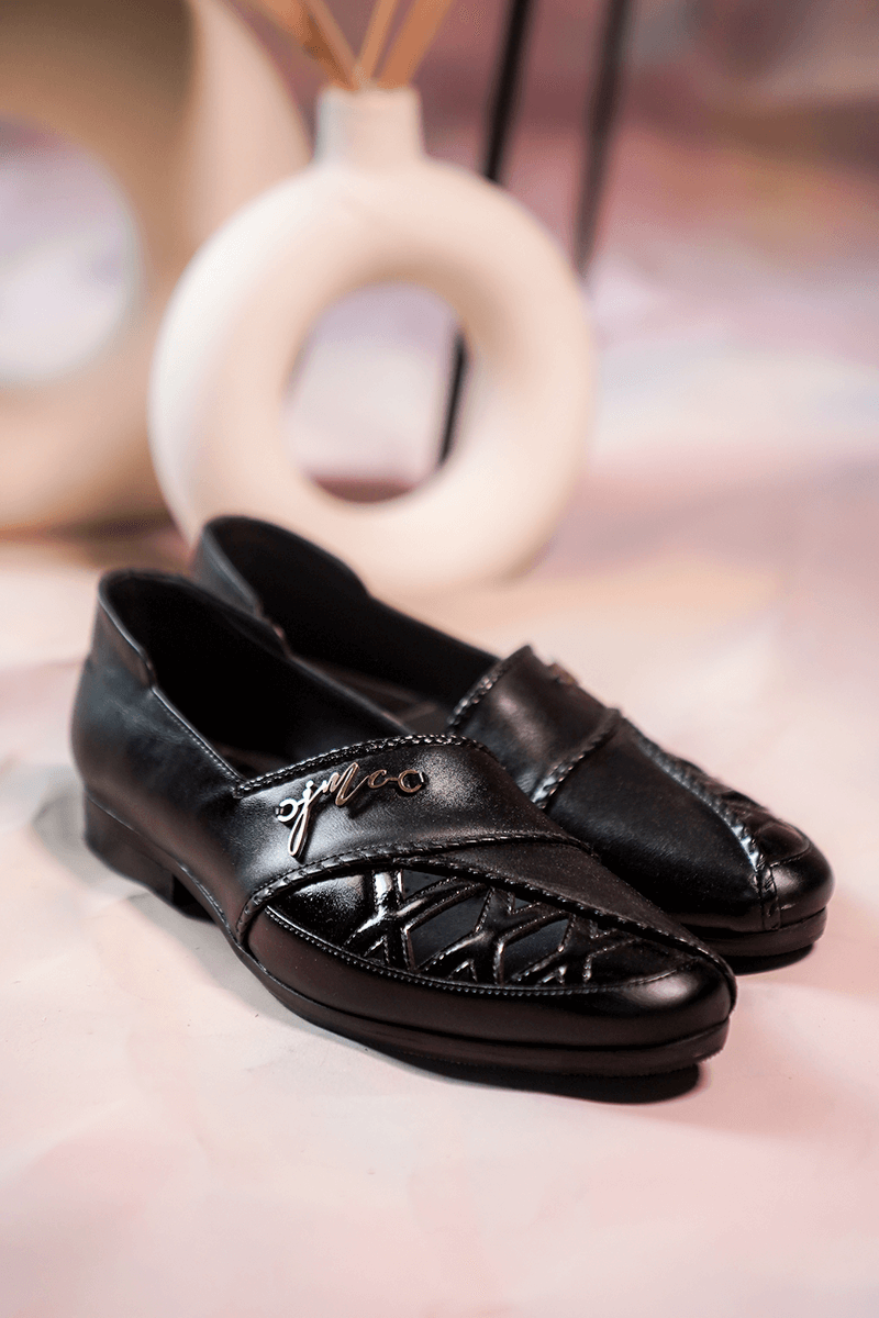 Black Braided Loafers