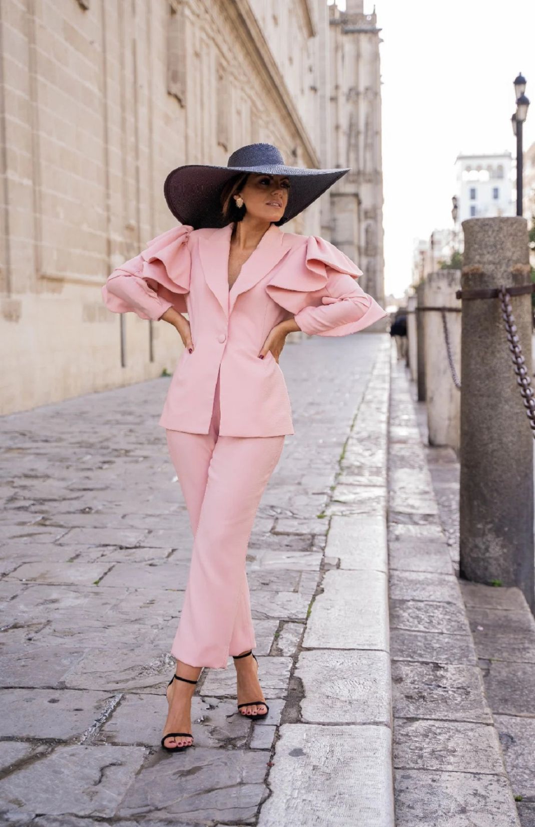 Baby Pink Blazer With Trouser