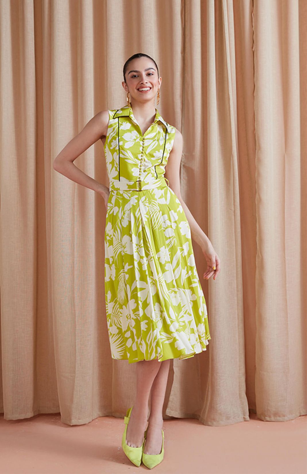 Alice Midi Dress (Spring Green)