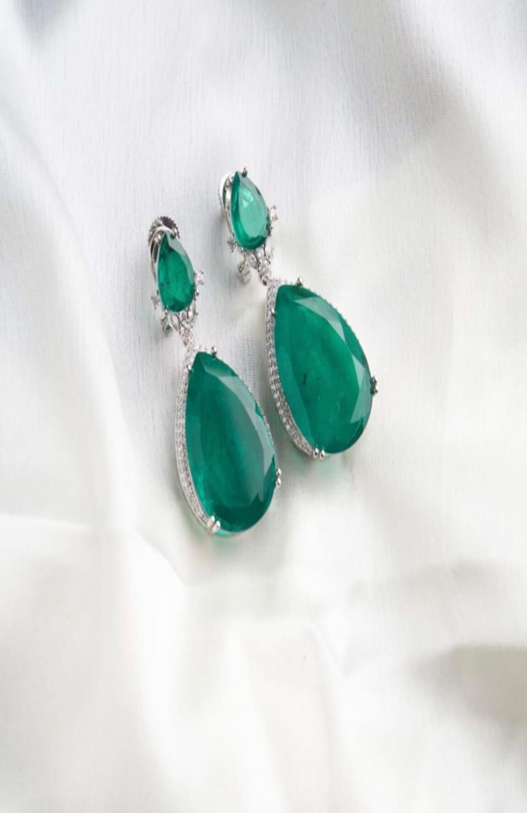 Green & Silver Amaya Earrings
