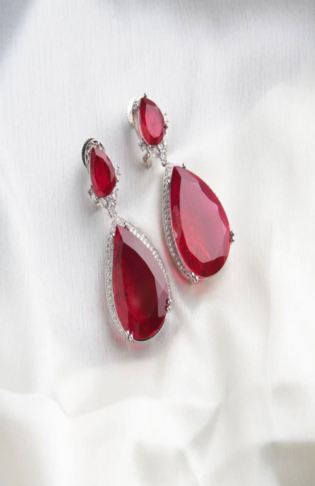 Red & Silver Amaya Earrings