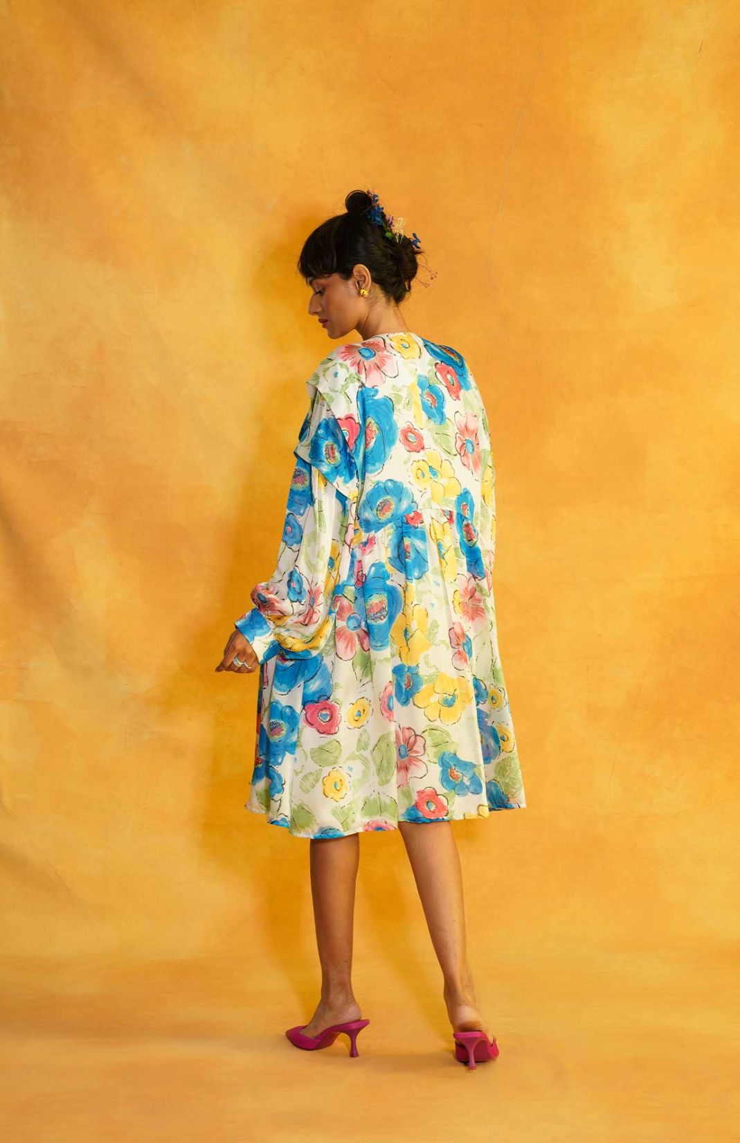 Chic Printed Multicolour Dress