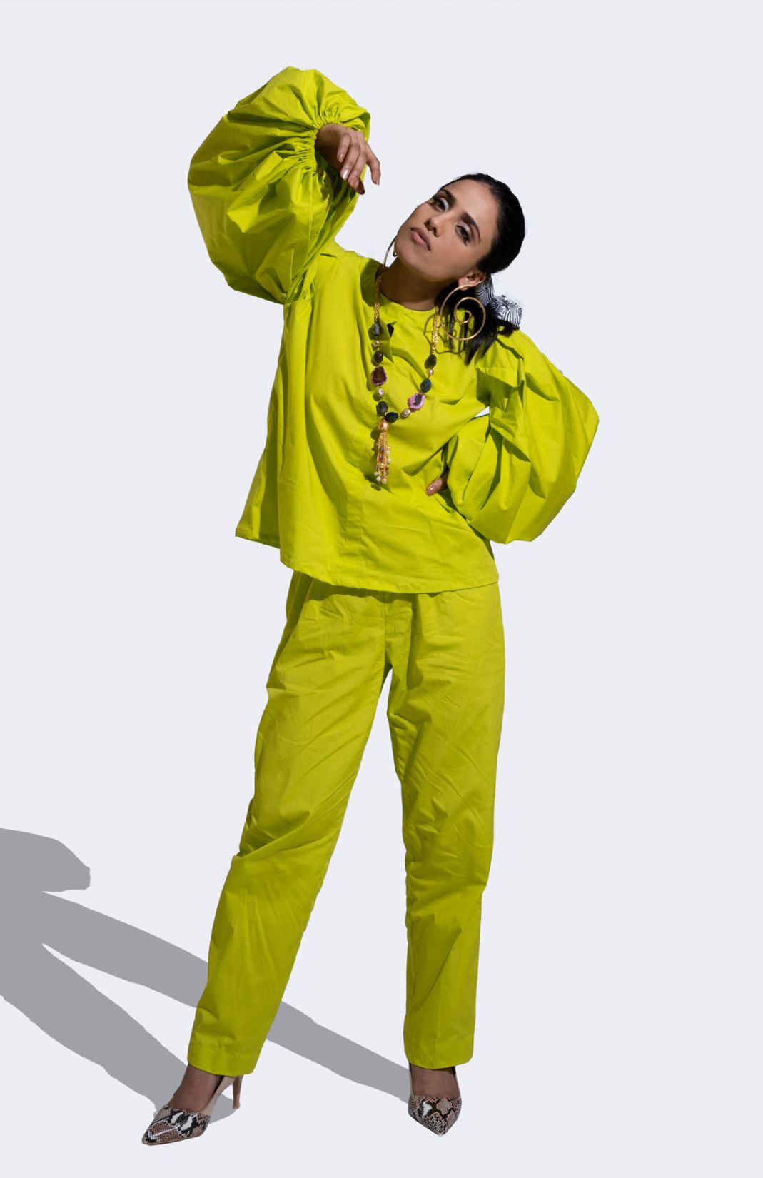 Mindy Lime Green Co-ord Set