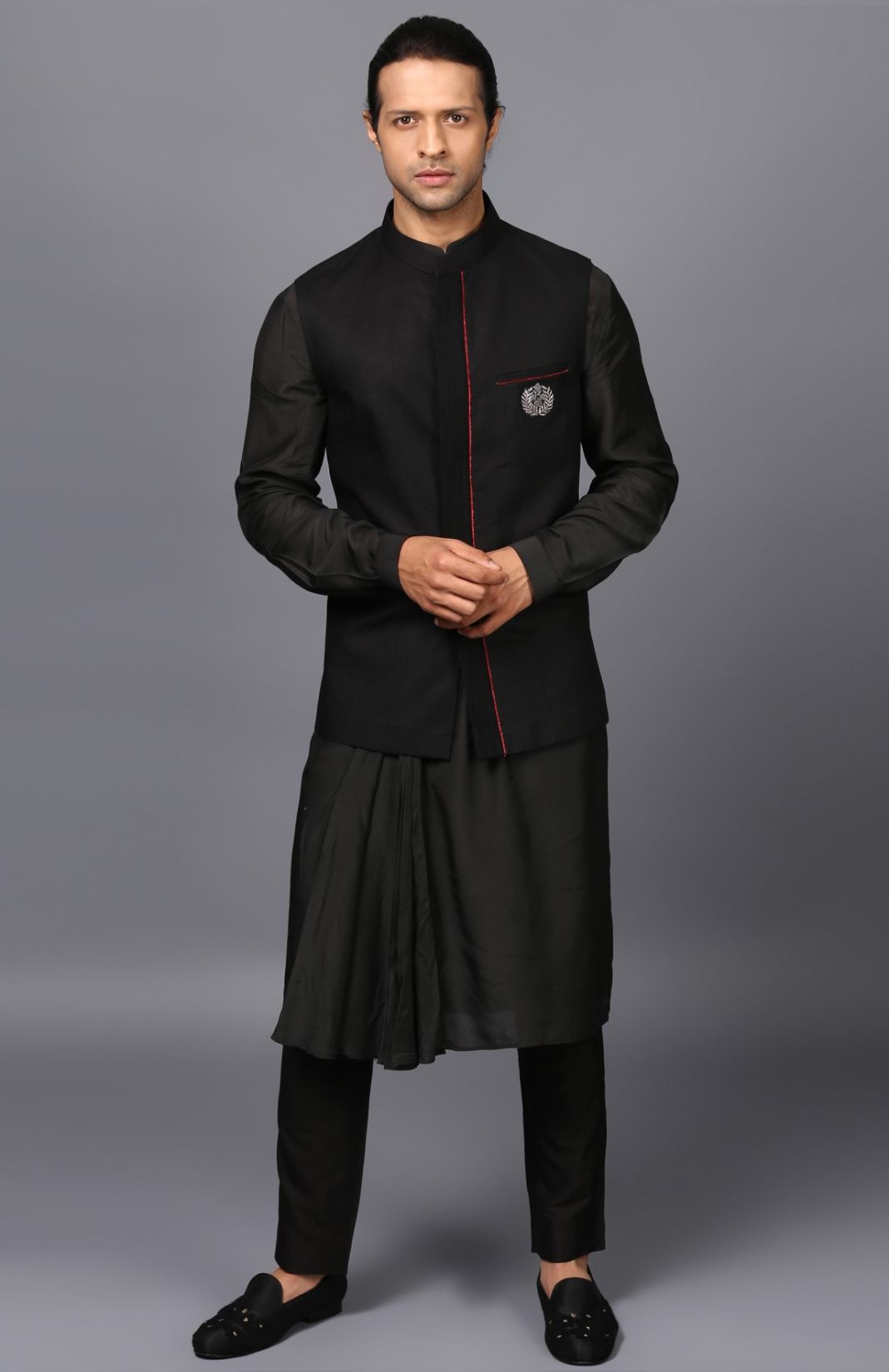 Raw-Edged Nehru Jacket