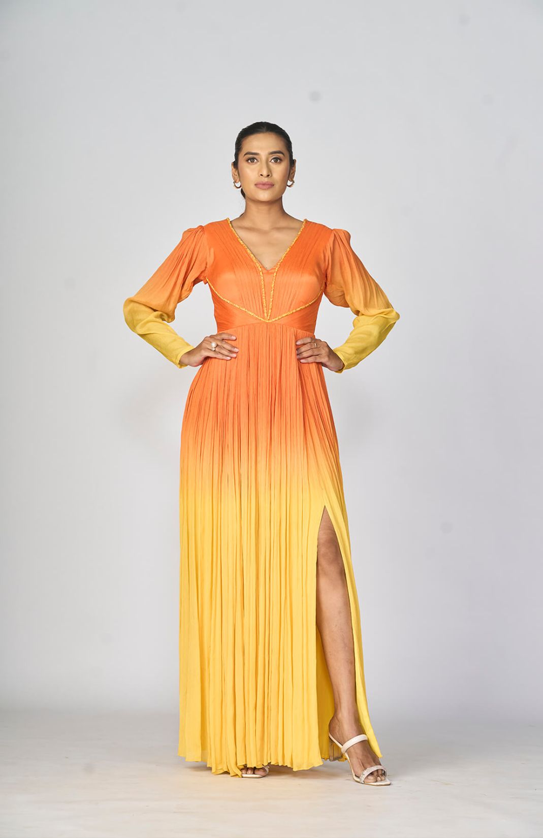 Sunset Orange Gown