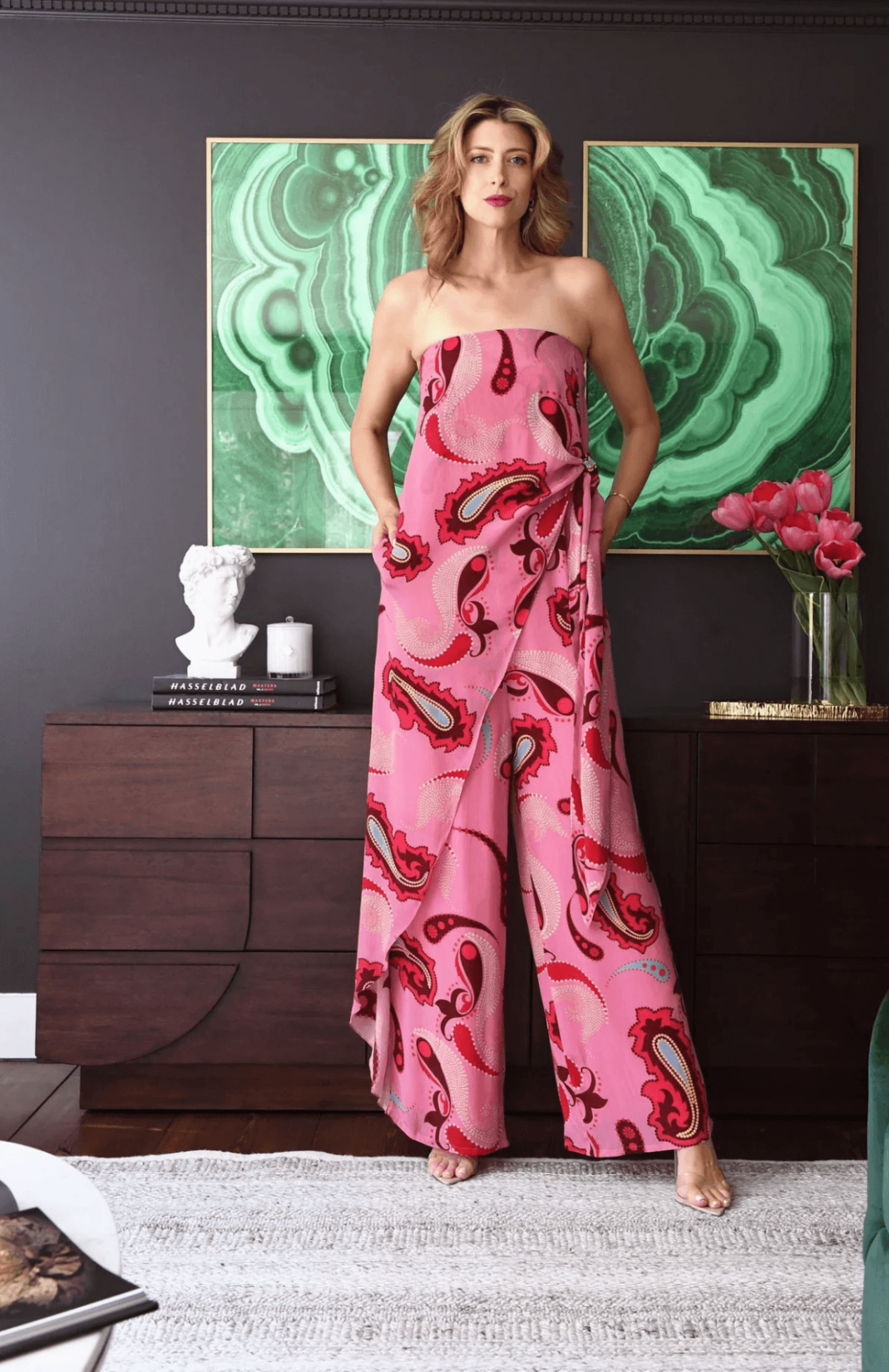 Sorbet Paisley Wrapped Jumpsuit