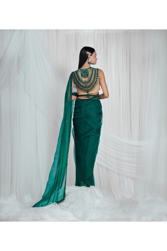 Emerald Mala Saree