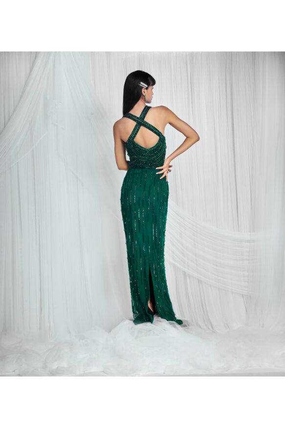 Ethereal Emerald Gown